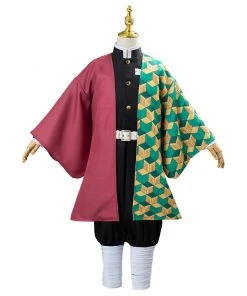 NewCosplay Kids Children Demon Slayer Kimetsu No Yaiba Tomioka Giyuu Uniform Outfit Anime Cosplay Costume New Arrivals