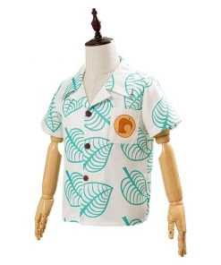 NewCosplay Animal Crossing Tom Nook Short Sleeve Shirt Top For Kids Children Cosplay Costume New Arrivals