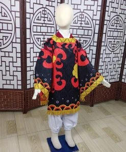 NewCosplay Demon Slayer Kamado Tanjuurou Kids Kimono Outfits Halloween Carnival Costume Cosplay Costume