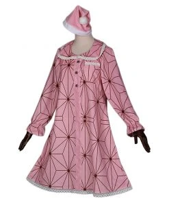 NewCosplay New Arrivals Demon Slayer Kamado Nezuko Pajamas Dress Hat Outfit Cosplay Costume