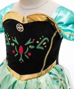 NewCosplay New Arrivals Frozen Princess Anna Children Kids Dress Cosplay Costume
