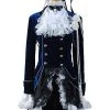NewCosplay Black Butler Ciel Cosplay Costume Dark Blue Dress New Arrivals