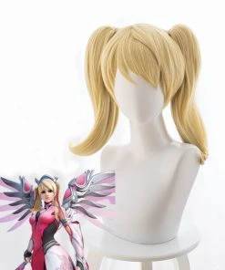 New Cosplaysky New Arrivals Overwatch Mercy Angela Ziegler Cosplay Wig Pink Mercy Skin Wig