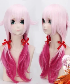 NewCosplay Guilty Crown Inori Yuzuriha Anime Cosplay Costume Wig Party Full Hair New Arrivals