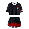 Fandombuy New Arrivals Women Naruto Crop Top Sets Uchiha Cosplay Short Sleeve T-shirt Shorts 2 Pieces Sets Casual Clothes 1 Fandombuy New Arrivals Women Naruto Crop Top Sets Uchiha Cosplay Short Sleeve T-shirt Shorts 2 Pieces Sets Casual Clothes