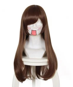 New Cosplaysky DVA Hana Song Cosplay Wig Overwatch OW Cosplay Wig Brown Long Hair New Arrivals