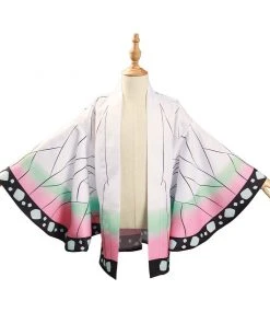 NewCosplay Demon Slayer: Kimetsu No Yaiba Kochou Shinobu Kids Children Kimono Coat Cosplay Costume New Arrivals