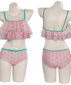 NewCosplay Demon Slayer Kamado Nezuko Swimwear Outfits Halloween Carnival Suit Cosplay Costume New Arrivals