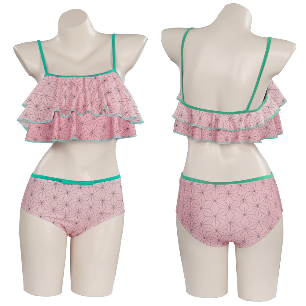 NewCosplay Demon Slayer Kamado Nezuko Swimwear Outfits Halloween Carnival Suit Cosplay Costume New Arrivals 3 NewCosplay Demon Slayer Kamado Nezuko Swimwear Outfits Halloween Carnival Suit Cosplay Costume New Arrivals