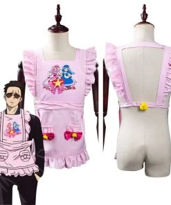 NewCosplay New Arrivals The Way Of The Household Husband Tatsu Pink Apron Halloween Carnival Suit Cosplay Costume