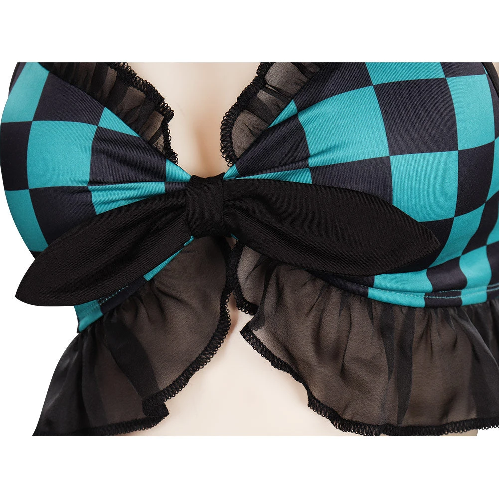 NewCosplay Anime Demon Slayer Kamado Tanjirou Swimwear Outfits Halloween Carnival Suit Cosplay Costume 10 NewCosplay Anime Demon Slayer Kamado Tanjirou Swimwear Outfits Halloween Carnival Suit Cosplay Costume