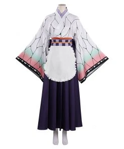 NewCosplay Demon Slayer Kochou Shinobu Cosplay Costume Maid Dress Outfits Halloween Carnival Suit