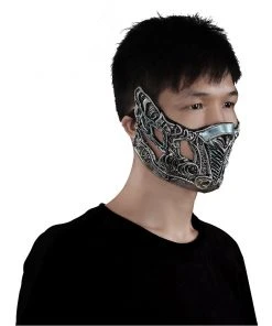 NewCosplay Mortal Kombat Sub-Zero Mask Masquerade Halloween Party Costume Props Cosplay Latex Masks Helmet