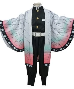 NewCosplay Anime Demon Slayer Kochou Shinobu Kids Children Uniform Outfits Cosplay Costume Suit Halloween Carnival Suit New Arrivals