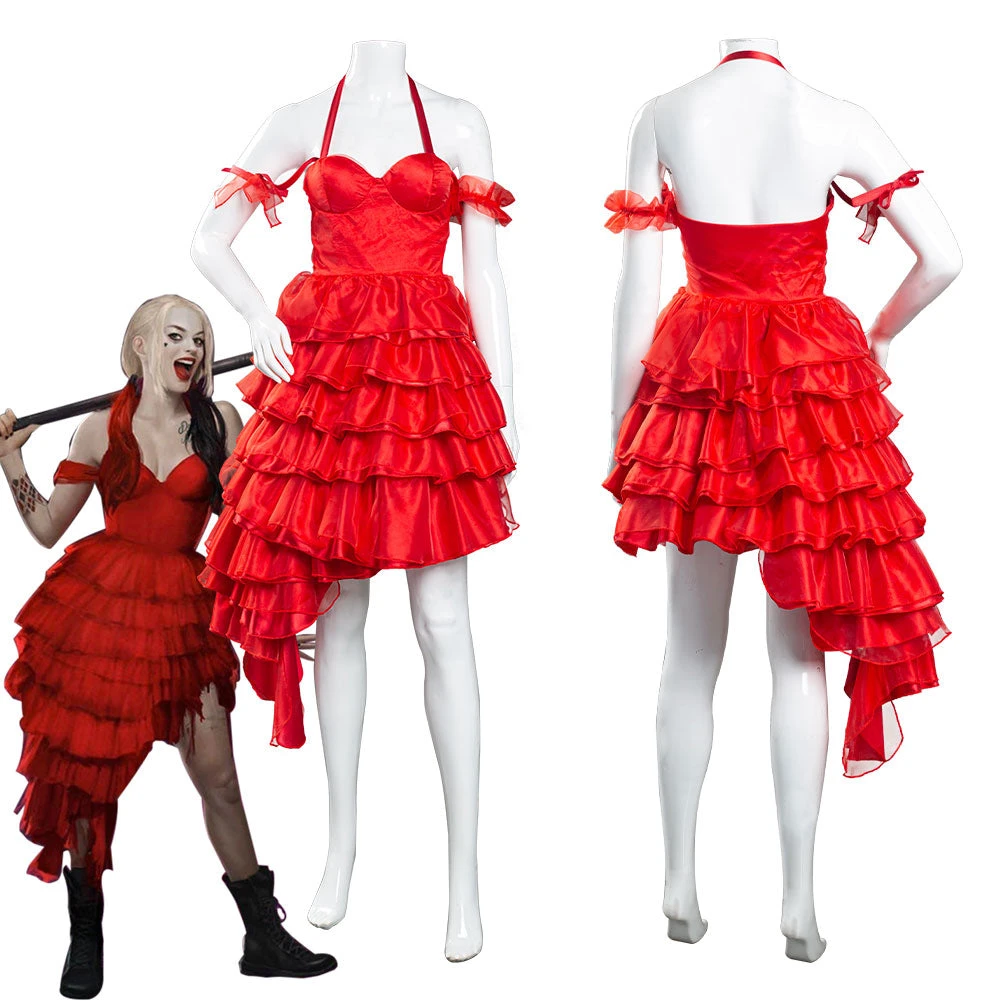 NewCosplay Suicide Squad(2021) Harley Quinn Red Dress Halloween Carnival Suit Cosplay Costume New Arrivals 3 NewCosplay Suicide Squad(2021) Harley Quinn Red Dress Halloween Carnival Suit Cosplay Costume New Arrivals