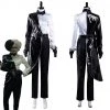 NewCosplay Cruella Black White Shirt Coat Pants Outfits Halloween Carnival Suit Cosplay Costume 2 NewCosplay Cruella Black White Shirt Coat Pants Outfits Halloween Carnival Suit Cosplay Costume