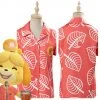 NewCosplay New Arrivals Game Animal Crossing Isabelle Women Short Sleeve Shirts Top Cosplay Costume