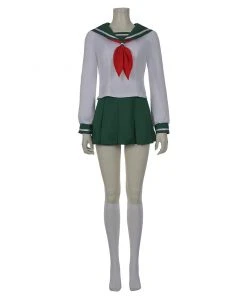 NewCosplay Inuyasha Kagome Higurashi Women Girls Uniform Comic Con Cosplay Costume