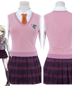 NewCosplay Danganronpa V3: Killing Harmony-Akamatsu Kaede Uniform Skirt Outfits Halloween Carnival Suit Cosplay Costume