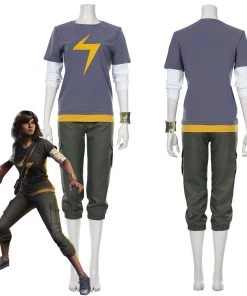 NewCosplay Avengers-Ms. Marvel Kamala Khan Outfits Halloween Carnival Suit Cosplay Costume