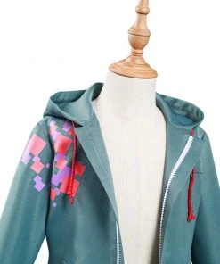 NewCosplay New Arrivals Danganronpa Nagito Komaeda Kids Children Army Green Jacket Coat Cosplay Costume