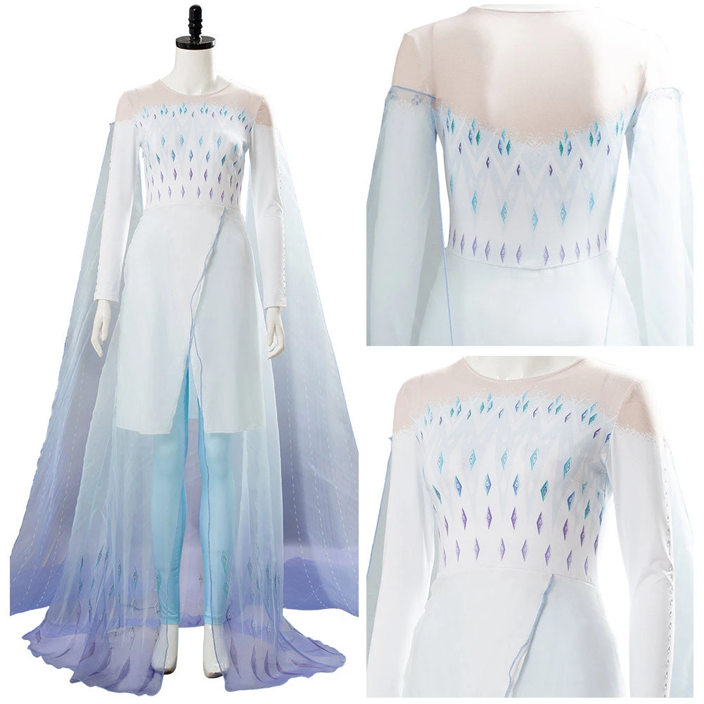 NewCosplay Frozen 2 Elsa Ahtohallan Cave Queen White Gown Cosplay Costume New Arrivals 12 NewCosplay Frozen 2 Elsa Ahtohallan Cave Queen White Gown Cosplay Costume New Arrivals