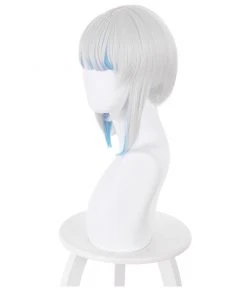 NewCosplay New Arrivals Hololive English VTuber Gawr Gura Heat Resistant Synthetic Hair Carnival Halloween Party Props Cosplay Wig