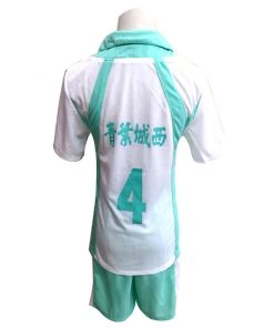 NewCosplay Haikyuu Iwaizumi Hajime Aoba Johsai High School Jersey NO.4 Cosplay Costume