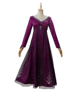 NewCosplay Frozen 2 Elsa Adult Outfit Purple Dress Cosplay Costume New Arrivals