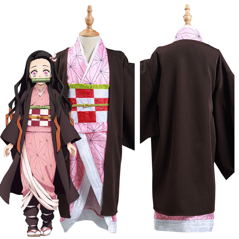 NewCosplay New Arrivals Demon Slayer: Kimetsu No Yaiba Kamado Nezuko Kids Kimono Anime Cosplay Costume 9 NewCosplay New Arrivals Demon Slayer: Kimetsu No Yaiba Kamado Nezuko Kids Kimono Anime Cosplay Costume