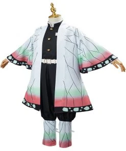 NewCosplay Demon Slayer Kochou Shinobu Uniform Outfit Halloween Carnival Suit Cosplay Costume For Kids Children