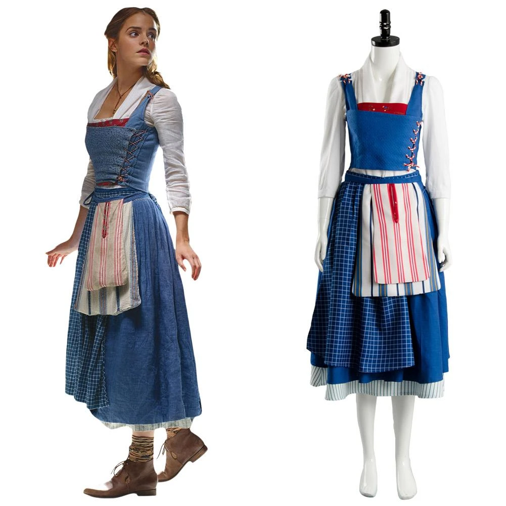 NewCosplay New Arrivals Beauty And The Beast 2017 Film Belle Emma Watson Maid Dress Cosplay Costume 3 NewCosplay New Arrivals Beauty And The Beast 2017 Film Belle Emma Watson Maid Dress Cosplay Costume