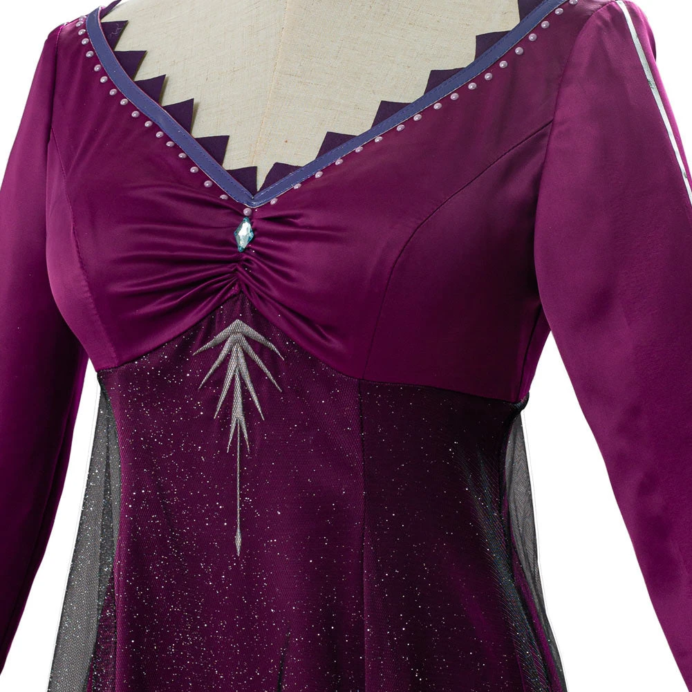 NewCosplay Frozen 2 Elsa Adult Outfit Purple Dress Cosplay Costume New Arrivals 10 NewCosplay Frozen 2 Elsa Adult Outfit Purple Dress Cosplay Costume New Arrivals