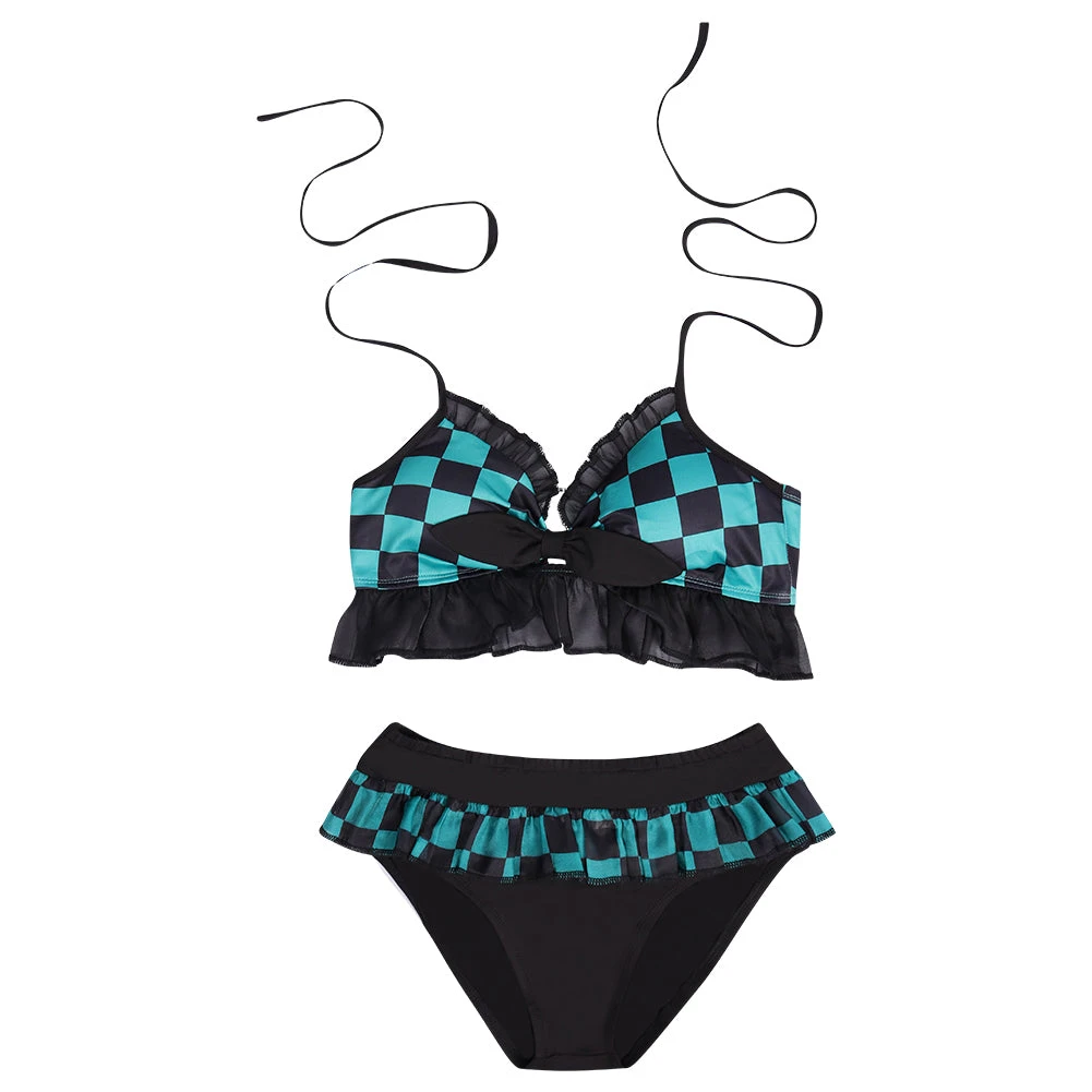 NewCosplay Anime Demon Slayer Kamado Tanjirou Swimwear Outfits Halloween Carnival Suit Cosplay Costume 14 NewCosplay Anime Demon Slayer Kamado Tanjirou Swimwear Outfits Halloween Carnival Suit Cosplay Costume