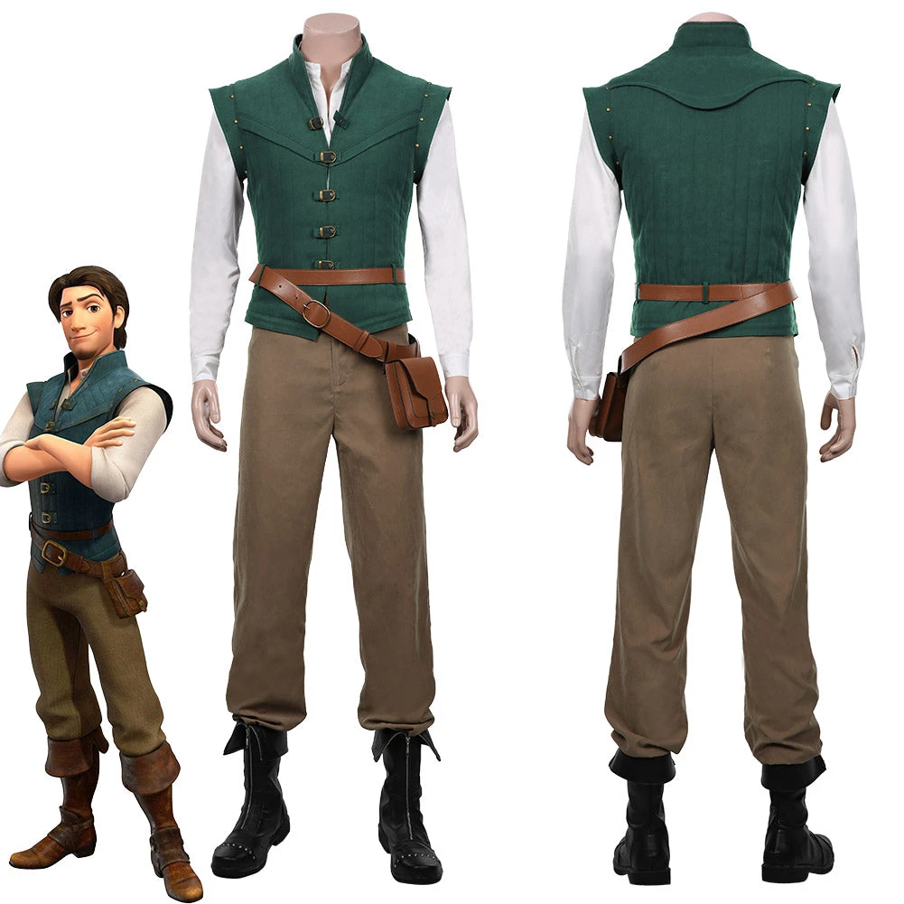 NewCosplay Tangled-Flynn Rider Vest Shirt Outfits Halloween Carnival Suit Cosplay Costume New Arrivals 3 NewCosplay Tangled-Flynn Rider Vest Shirt Outfits Halloween Carnival Suit Cosplay Costume New Arrivals