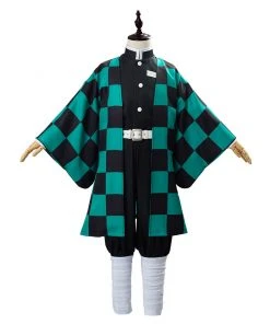 NewCosplay Kids Children Demon Slayer: Kimetsu No Yaiba Kamado Tanjirou Cosplay Costume New Arrivals