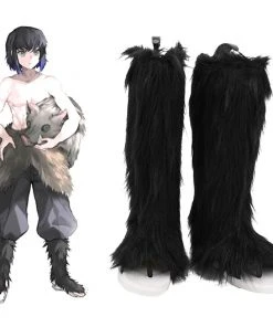 NewCosplay Demon Slayer Hashibira Inosuke Boots Halloween Costumes Accessory Cosplay Shoes New Arrivals