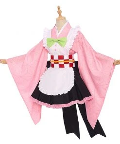 NewCosplay Demon Slayer Kamado Nezuko Maid Outfit Cosplay Costume