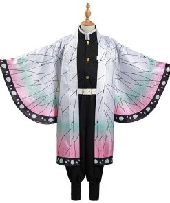NewCosplay New Arrivals Demon Slayer: Kimetsu No Yaiba Kochou Shinobu Kids Cloak Coat Halloween Carnival Suit Cosplay Costume