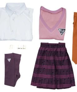 NewCosplay Danganronpa V3: Killing Harmony-Akamatsu Kaede Uniform Skirt Outfits Halloween Carnival Suit Cosplay Costume 24 NewCosplay Danganronpa V3: Killing Harmony-Akamatsu Kaede Uniform Skirt Outfits Halloween Carnival Suit Cosplay Costume