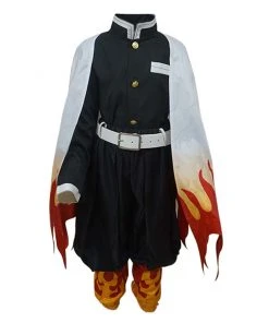 NewCosplay New Arrivals Demon Slayer Rengoku Kyoujurou Kids Children Outfits Halloween Carnival Suit Cosplay Costume