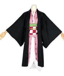NewCosplay Demon Slayer Kamado Nezuko Adult Kimono Anime Cosplay Outfits Halloween Carnival Suit