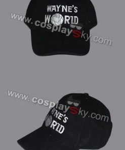 NewCosplay Wayne's World Cap Wayne Campbell Black Hat Costume