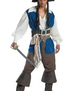 NewCosplay New Arrivals Pirates Of The Caribbean Jack Sparrow Outfit Cosplay Costume Men Ver.
