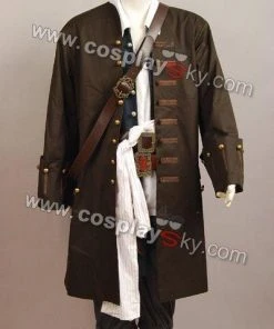 NewCosplay Pirates Of The Caribbean Jack Sparrow Costume Set Cosplay Costume