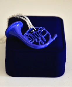 NewCosplay How I Met Your Mother HIMYM Blue French Horn Necklace Pendant