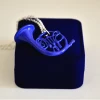 NewCosplay How I Met Your Mother HIMYM Blue French Horn Necklace Pendant 2 NewCosplay How I Met Your Mother HIMYM Blue French Horn Necklace Pendant