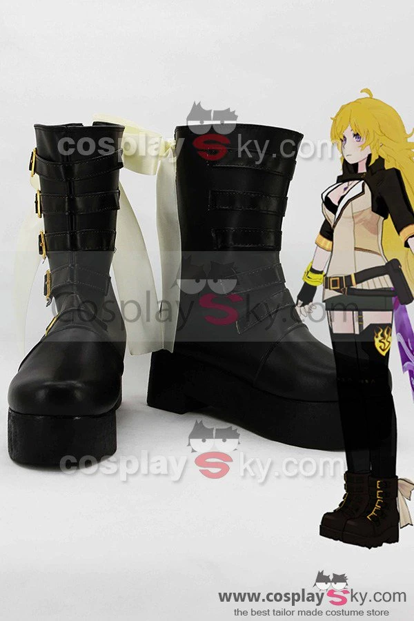 NewCosplay RWBY Yellow Trailer Yang Xiao Long Cosplay Boots Shoes 3 NewCosplay RWBY Yellow Trailer Yang Xiao Long Cosplay Boots Shoes