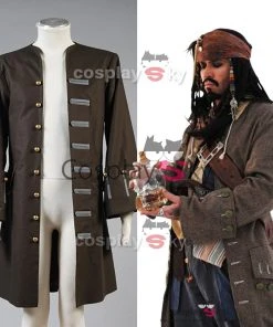 NewCosplay New Arrivals Pirates Of The Caribbean Jack Sparrow Jacket Coat Costume