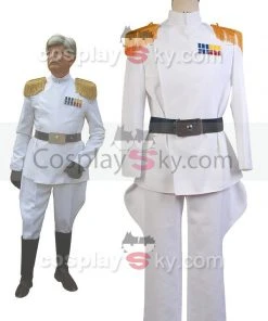 NewCosplay New Arrivals Star Wars Imperial Officer White Grand Admiral Uniform Cosplay Costume